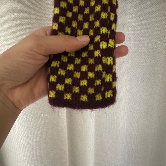 ZARA Jacquard Knit Checkered Cutout Sweater Women’s Size Small Long Sleeve - Picture 3 of 6